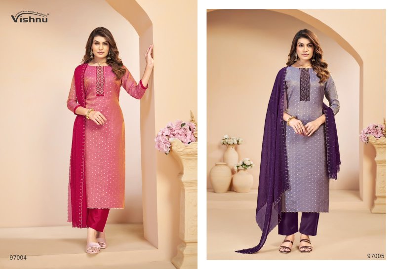 Tanaya By Vishnu Nc Moss Butti Dress Material